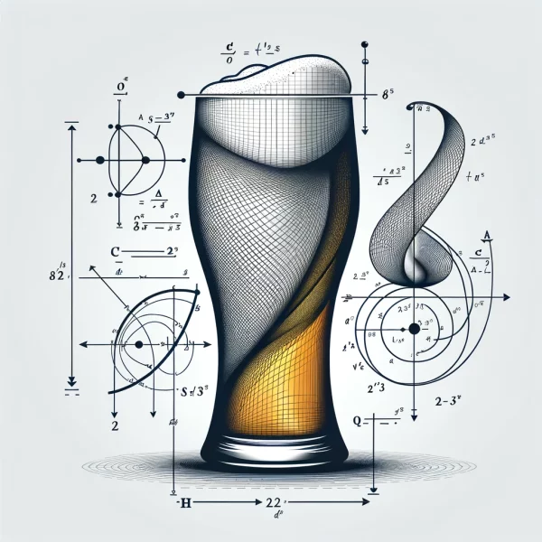 Verre de bière vectoriel avec dessin géométrique
